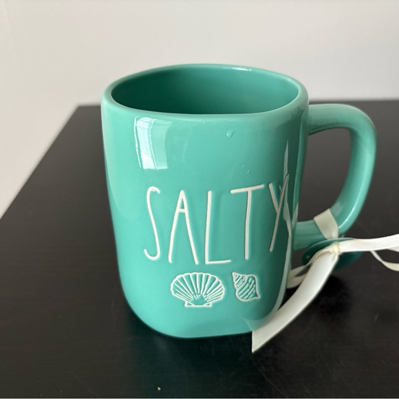 New Rae Dunn Blue Ceramic Mug Salty Design - Picture 3 of 3